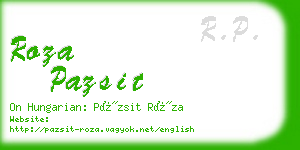 roza pazsit business card